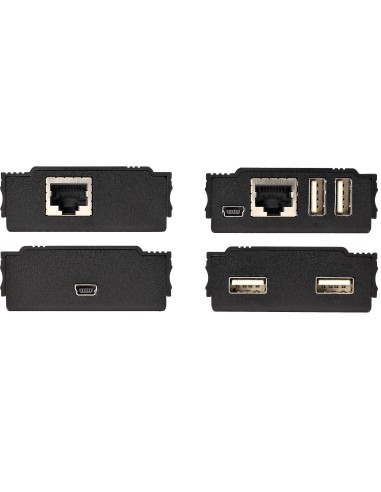 StarTech.com Hub Concentrador Extensor USB 2.0 de 4 Puertos por un Solo Cable Ethernet CAT5e CAT6 RJ45 - 100m - Juego de