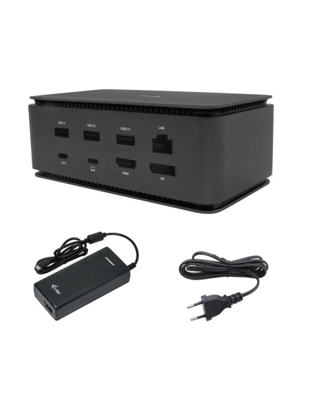 i-tec Metal USB4 Docking station Dual 4K HDMI DP with Power Delivery 80 W + Universal Charger 100 W