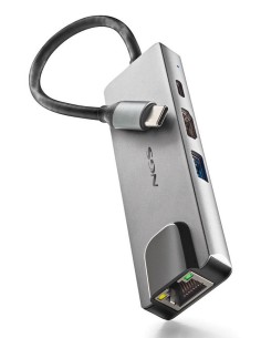 NGS NGS-HUB-0140 hub de interfaz USB 2.0 Type-C 5000 Mbit s Aluminio, Negro