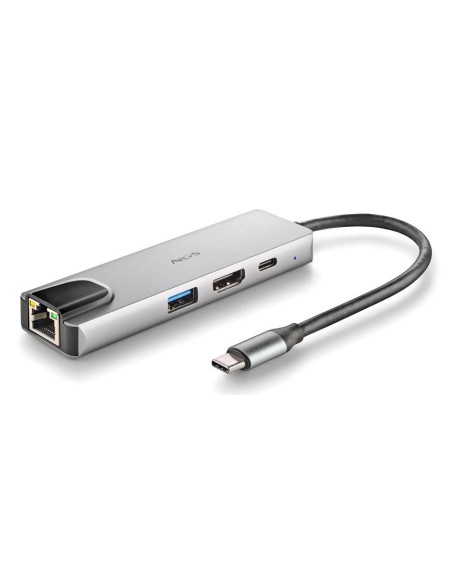 NGS NGS-HUB-0140 hub de interfaz USB 2.0 Type-C 5000 Mbit s Aluminio, Negro