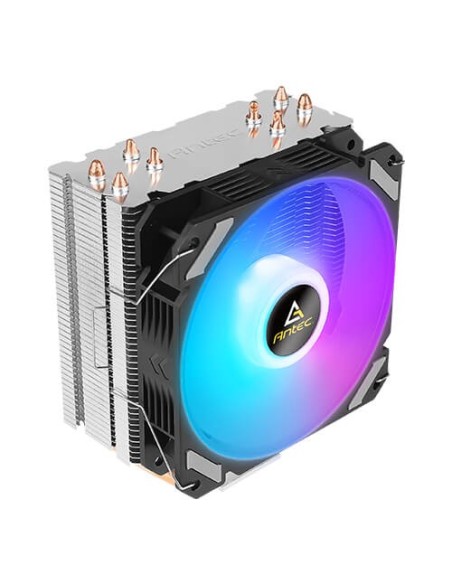 Antec A400i Conjunto de chips Refrigerador de aire 12 cm Negro, Cobre, Plata 1 pieza(s)