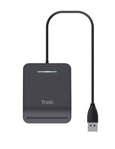 Trust Primo lector de tarjeta inteligente Interior USB CardBus+USB 2.0 Negro
