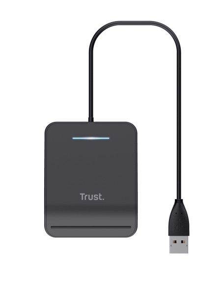 Trust Primo lector de tarjeta inteligente Interior USB CardBus+USB 2.0 Negro