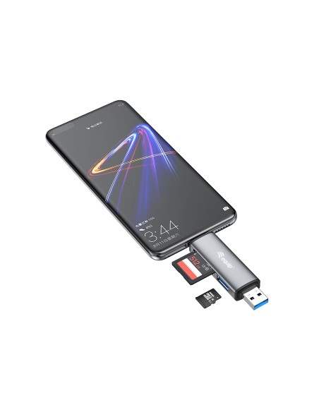 Equip 245460 lector de tarjeta USB 3.2 Gen 1 (3.1 Gen 1) Type-A Type-C Gris