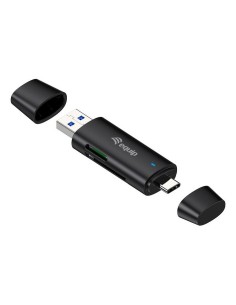 Equip 245462 lector de tarjeta USB 3.2 Gen 1 (3.1 Gen 1) Type-A Type-C Negro