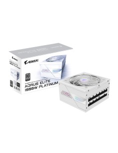 GIGABYTE AORUS ELITE P1000W ICE Fuente de Alimentación - PCIe 5.0, 80 PLUS Platinum, Diseño completamente modular, Ventilador