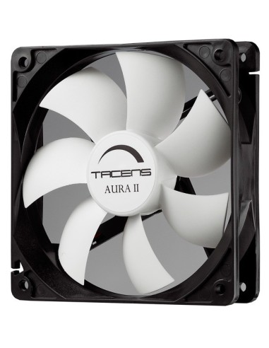 Tacens 3AURAII12, Ventilador Ordenador 12 cm, Ultrasilencioso, Antipolvo, Negro
