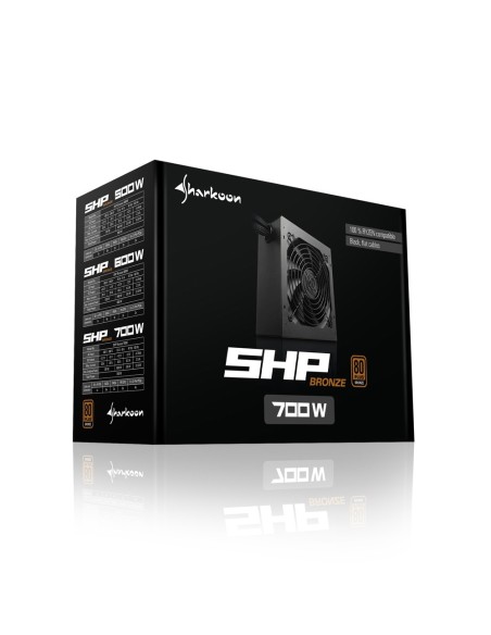 Sharkoon SHP Bronze unidad de fuente de alimentación 700 W 20+4 pin ATX ATX Negro