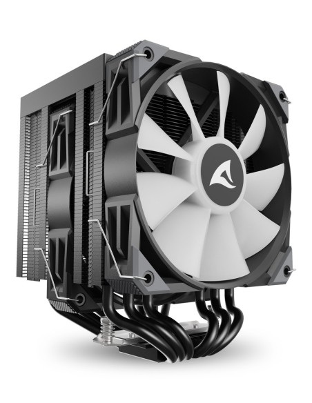 Sharkoon A60 RGB Procesador Refrigerador de aire 12 cm Negro 1 pieza(s)