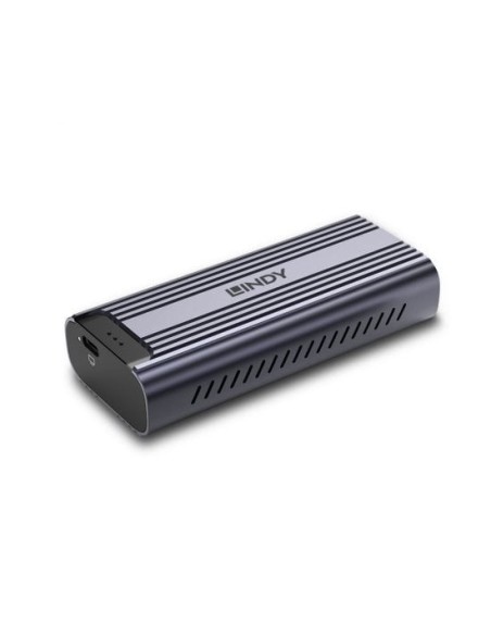 Lindy 43394 caja para disco duro externo Caja externa para unidad de estado sólido (SSD) Gris M.2
