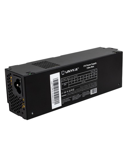 UNYKAch ITX 150 unidad de fuente de alimentación 150 W 20+4 pin ATX Flex ATX Negro