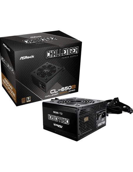 Asrock Challenger CL-650B unidad de fuente de alimentación 650 W 20+4 pin ATX ATX Negro