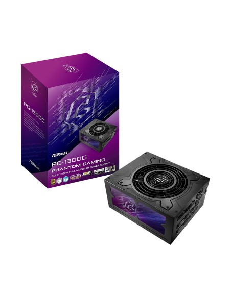 Asrock Phantom Gaming PG-1300G unidad de fuente de alimentación 1300 W 20+4 pin ATX ATX Negro
