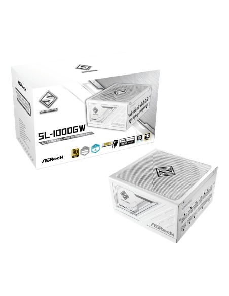 Asrock SL-1000GW Steel Legend unidad de fuente de alimentación 1000 W 20+4 pin ATX ATX Blanco