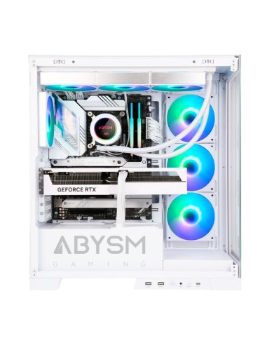 ABYSM Danube Sava H500 White Escritorio Transparente, Blanco