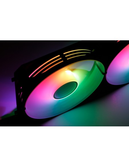 ABYSM Gaming Ventilador Arclight 2.0 Pack 3 en 1 Negro, Iluminación ARGB y Capacidad de Conectarlos en Serie (Clic&Go)