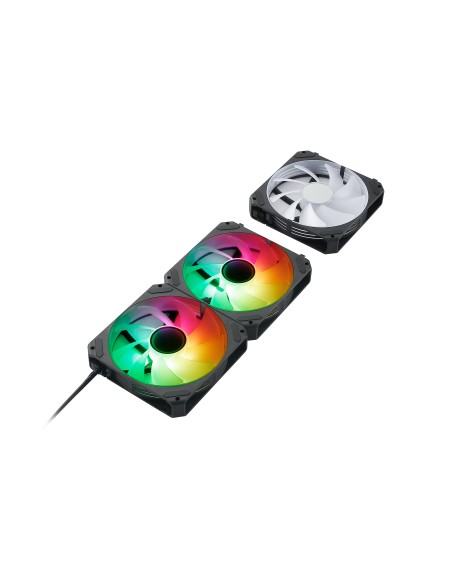 ABYSM Gaming Ventilador Arclight 2.0 Pack 3 en 1 Negro, Iluminación ARGB y Capacidad de Conectarlos en Serie (Clic&Go)