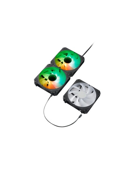 ABYSM Gaming Ventilador Arclight 2.0 Pack 3 en 1 Negro, Iluminación ARGB y Capacidad de Conectarlos en Serie (Clic&Go)