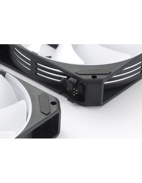 ABYSM Gaming Ventilador Arclight 2.0 Pack 3 en 1 Negro, Iluminación ARGB y Capacidad de Conectarlos en Serie (Clic&Go)