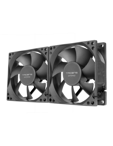 Tacens Anima AF8X2 sistema de refrigeración para ordenador Carcasa del ordenador Ventilador 8 cm Negro 2 pieza(s)