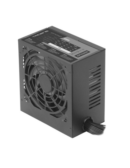 Tacens APIII600, Fuente Alimentación PC ATX 600W, Tecnología SMD 85% Bronze 12V, Ventilador Ultra-silencioso 12cm, Negro