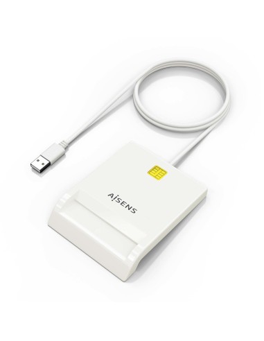 AISENS Lector de Tarjeta Inteligente DNI, Blanco