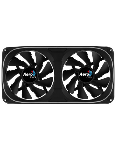 Aerocool ASTRO24 Doble Ventilador PC 12cm ARGB LED Soporte Antivibración Negro