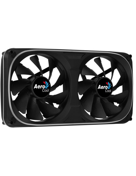 Aerocool ASTRO24 Doble Ventilador PC 12cm ARGB LED Soporte Antivibración Negro