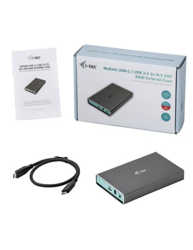 i-tec MySafe USB 3.0   USB-C 3.1 Gen. 2 Caja de dos bahías