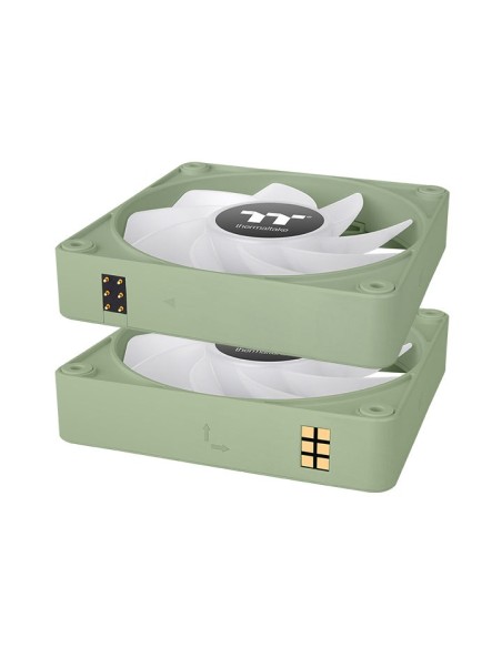 Thermaltake CL-F198-PL12MG-A sistema de refrigeración para ordenador Carcasa del ordenador Ventilador 12 cm Verde 3 pieza(s)