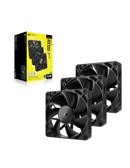 Corsair iCUE LINK RX120 Carcasa del ordenador Ventilador 12 cm Negro 3 pieza(s)