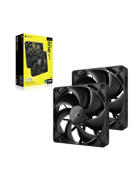 Corsair iCUE LINK RX140 Carcasa del ordenador Ventilador 14 cm Negro 2 pieza(s)