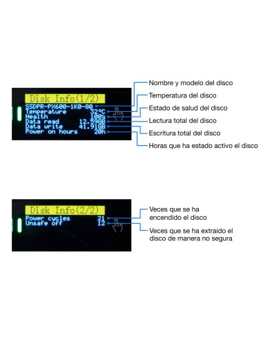 CoolBox CAJA CARCASA SSD M.2 NVME SATA LCD MINICHASE PS32 USB3.2 GEN2 ALUMINIO