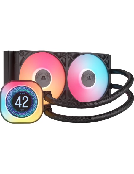 Corsair iCUE LINK TITAN 240 RX LCD Procesador Refrigerador de aire 12 cm Negro 1 pieza(s)