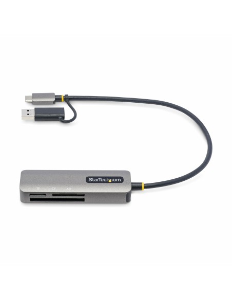 StarTech.com Lector USB 3.0 de Tarjetas de Memoria Flash SD CompactFlash y microSD - Grabador USB-C de Tarjetas de Memoria -