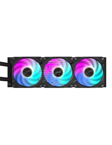 GIGABYTE AORUS WATERFORCE X II 360 Refrigerador de CPU líquido AIO - 3x ventiladores ARGB de 120 mm, pantalla LCD a todo color,