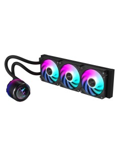 GIGABYTE AORUS WATERFORCE X II 360 Refrigerador de CPU líquido AIO - 3x ventiladores ARGB de 120 mm, pantalla LCD a todo color, 2