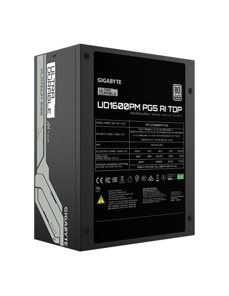 GIGABYTE UD1600PM PG5 AI TOP unidad de fuente de alimentación 1600 W 20+4 pin ATX ATX Negro