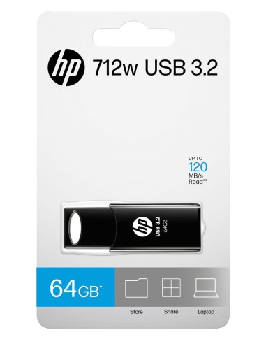HP 712w unidad flash USB 64 GB USB tipo A 3.2 Gen 1 (3.1 Gen 1) Negro