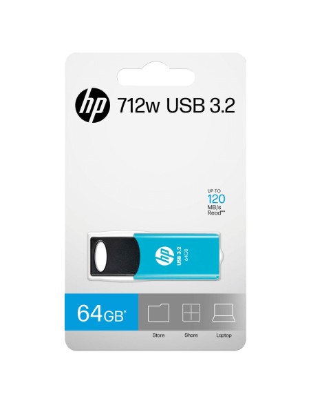 HP 712w unidad flash USB 64 GB USB tipo A 3.2 Gen 1 (3.1 Gen 1) Azul