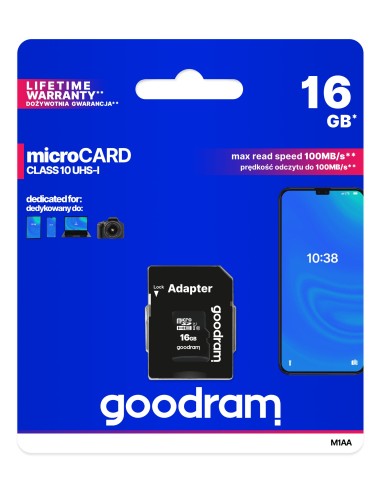 Goodram M1AA 16 GB MicroSDHC UHS-I Clase 10