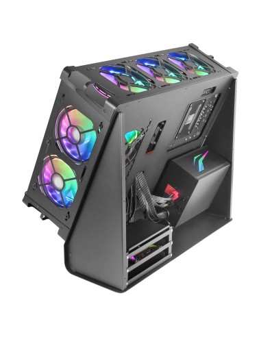 Mars Gaming MCB, Caja PC Gaming ATX XL, Edición Custom Premium, Estructura Modular Doble Cámara, Negro