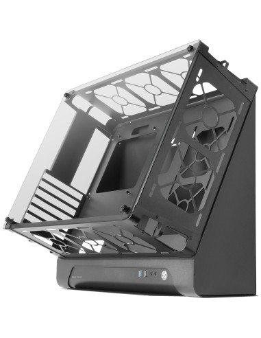Mars Gaming MCB, Caja PC Gaming ATX XL, Edición Custom Premium, Estructura Modular Doble Cámara, Negro