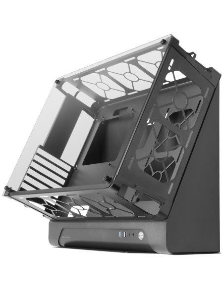 Mars Gaming MCB, Caja PC Gaming ATX XL, Edición Custom Premium, Estructura Modular Doble Cámara, Negro