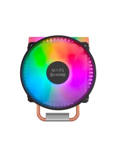 Mars Gaming Disipador CPU Dual ARGB, 4 Heatpipes HCT, TDP 160 W, Ventilador Ultra-silencioso PWM 11 cm, MCPU44 2