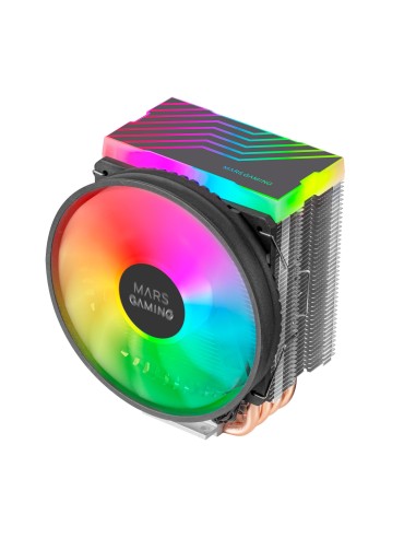 Mars Gaming Disipador CPU Dual ARGB, 4 Heatpipes HCT, TDP 160 W, Ventilador Ultra-silencioso PWM 11 cm, MCPU44