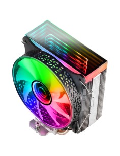 Mars Gaming MCPU-VR Negro, Disipador CPU, Doble Espejo Infinito ARGB, 4 Heatpipes HCT, TDP 180W, Ventilador Ultra-silencioso 2