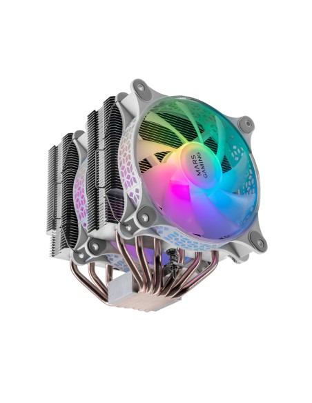Mars Gaming Disipador CPU, Doble Torre Refrigeración, 6 Heatpipes HCT, TDP 300 W, 2 Ventiladores ARGB PWM 12 cm, MCPUXTW, Color