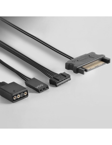 Mars Gaming MF-3DKIT Blanco, Kit 3 Ventiladores ARGB 360° 12cm, Espejo Infinito 3D, Sistema Anti-vibraciones, Controlador ARGB,