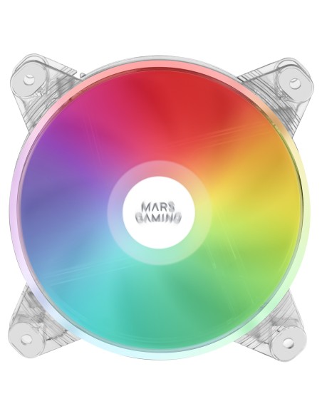 Mars Gaming MFD, Ventilador de PC 120mm RGB, Ultrasilencioso 14dB, Molex, Transparente